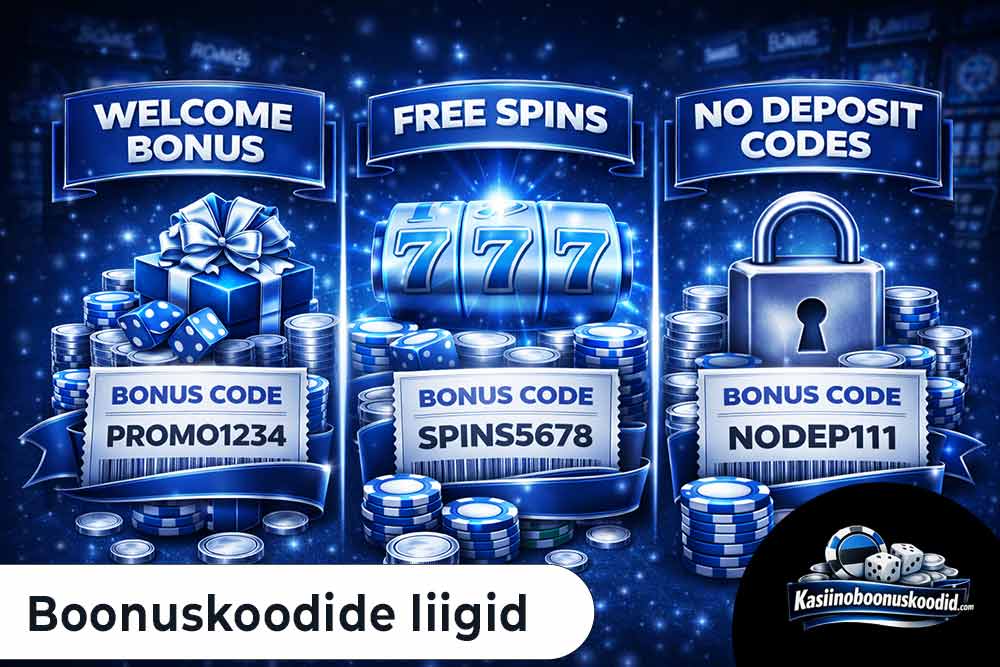 Peamised kasiino boonuskoodide liigid